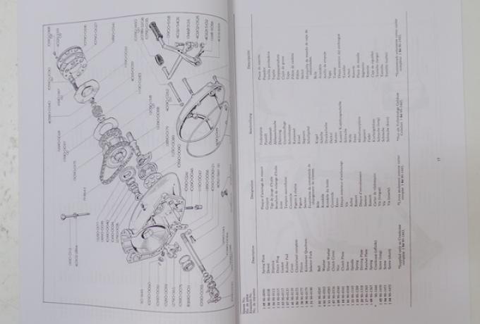 BSA Bantam Super D7 Spare Parts Book 