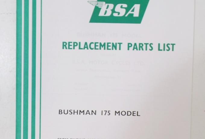 BSA Bushman 175 Model Parts Book