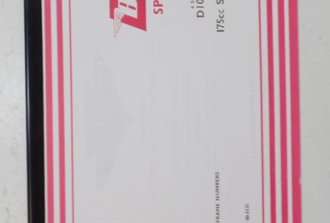 BSA D10 Sports and Sportsman 1967 Parts Book