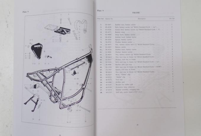 BSA B44 Shooting Star 1970 Parts Book