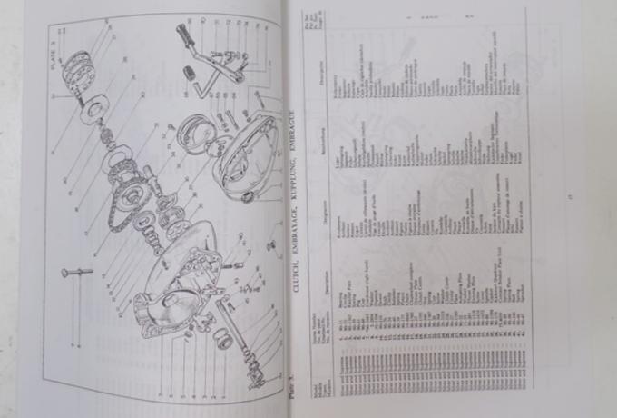 BSA D10 Spare Parts Book
