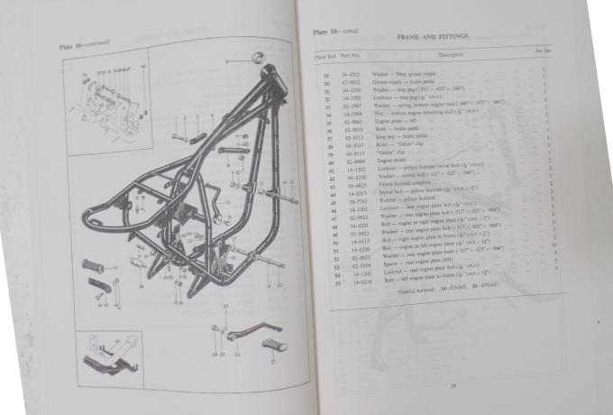 BSA Rocket 3 1971 Spare Parts Book