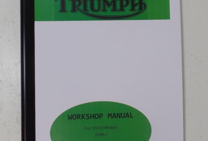 Triumph T120 TR6 1971 Workshop Manual Book