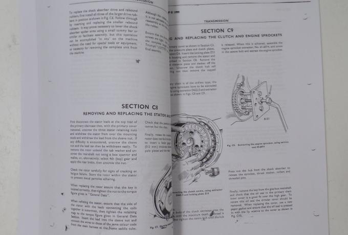 Triumph T120 TR6 1971 Workshop Manual Book