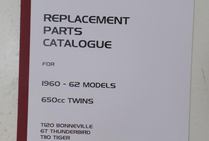 Triumph No16 T120 1960 Parts Book