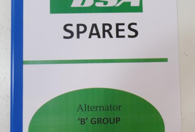 BSA B31 B33 Altenator Model Spare Parts Book