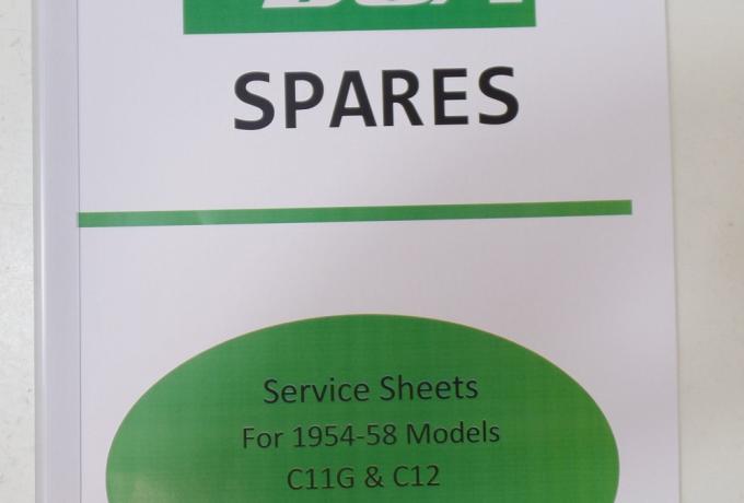 BSA C11G, C12 Service Sheet 1954-58