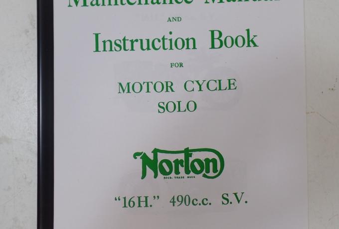Norton 16H 490SV Service Sheet