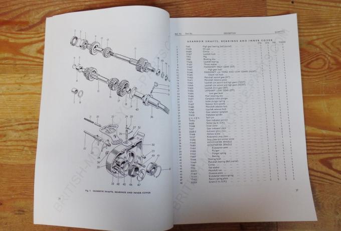 Triumph 3TA / 5TA / T90 / T100SS 1964 Parts Book