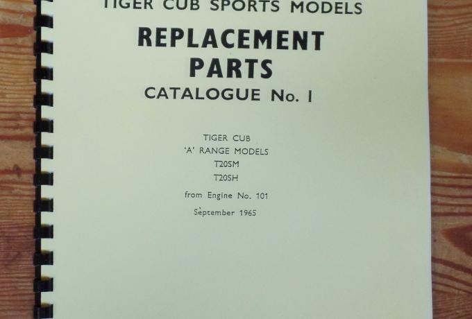 Triumph T20 Cub Sports No1 1966 Parts Book