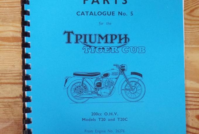 Triumph T20 Cub No5 1958 Parts Book