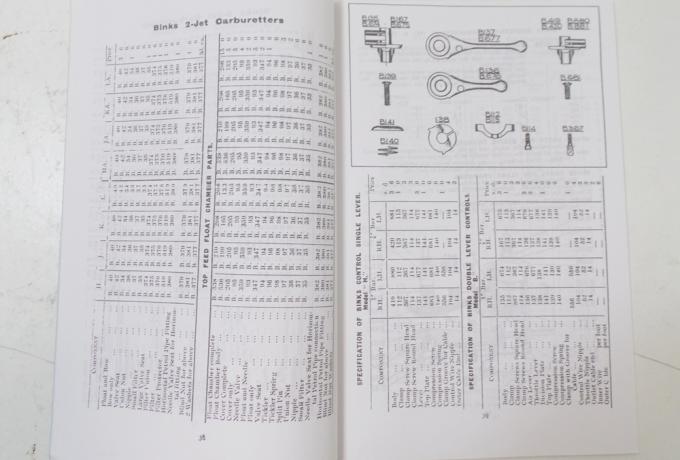 Amal / Amac Carburettor Parts Book  1928-30