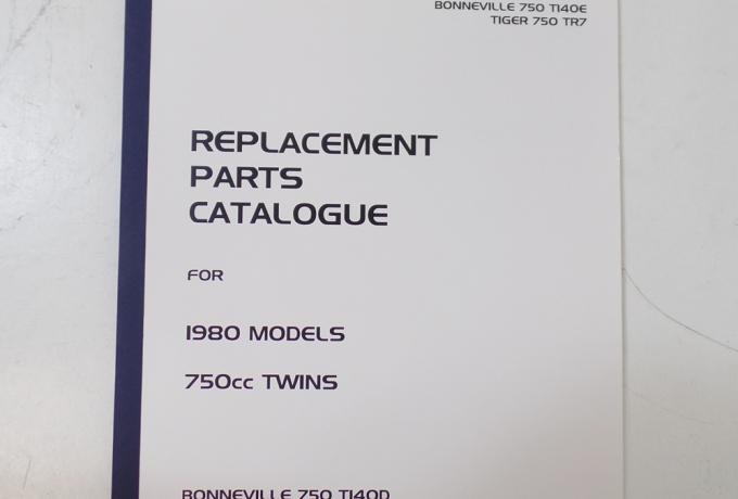 Triumph T140 1980 750cc Twins Parts Book