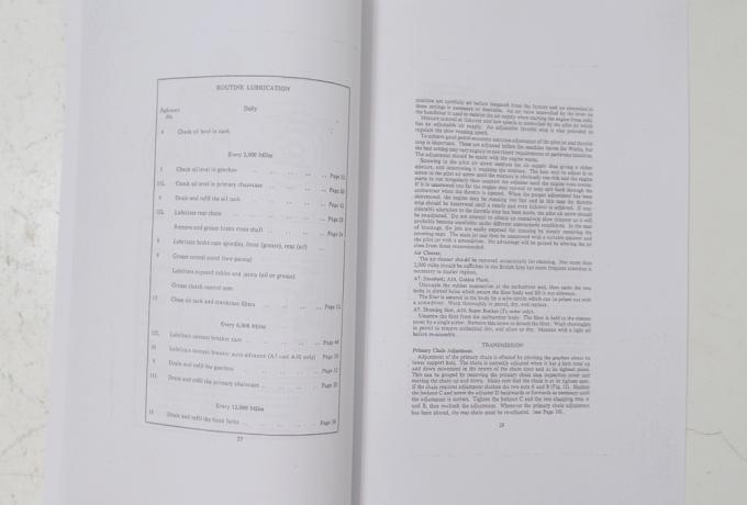 BSA Owners Handbook A7/A10 1960-62