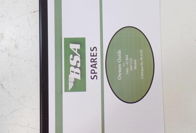 BSA B44 / C25 Various Owners Guide 1965-1967
