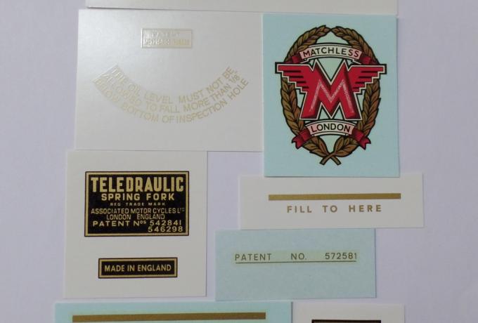 Matchless Transfer Set  G80 1954