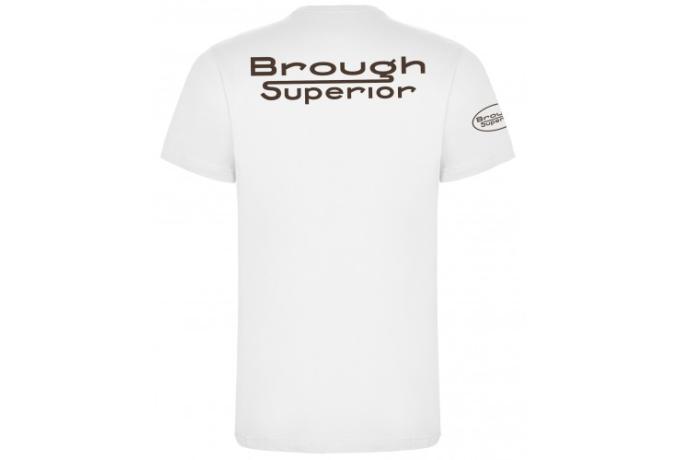 Brough Superior Vintage Racer T-Shirt White X- Large