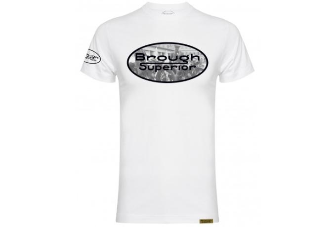Brough Superior George Brough Oval T-Shirt White Small