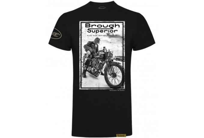 Brough Superior - Henry Cole Distressed Black/White T-Shirt X-Large