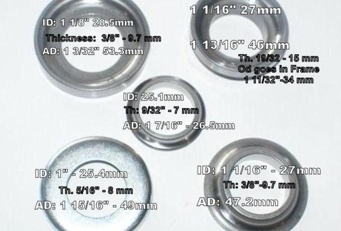 Triumph Pre Unit Lenkkopf Lagerschalen Set m. Kugeln ab 1937