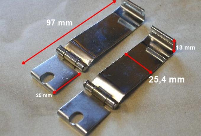 T-Type Battery Clips Lucas replica Chrome /Pair