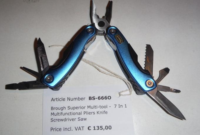 Brough Superior Multi-tool -  7 In 1 Multifunctional Pliers Knife Screwdriver Saw Claw Hammer Crimping Tool