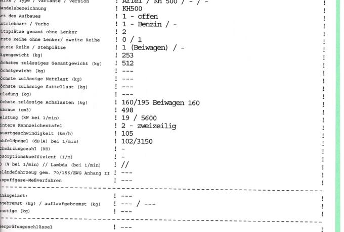 Ariel KH500 with Steib sidecar 1955