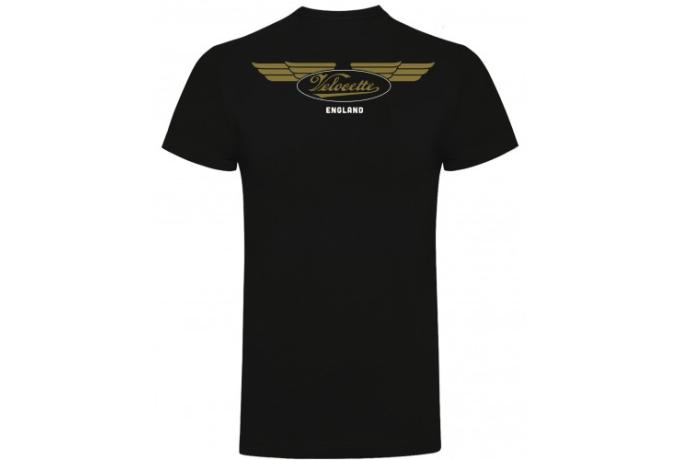 Velocette Wings T-Shirt Black -Small