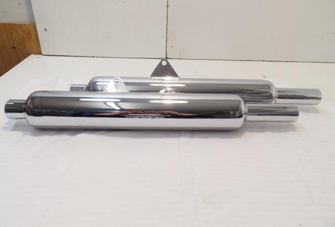 BSA A7/A10 Silencers Swinging Arm 1954-1958 1 1/2" /Pair