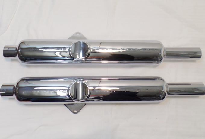 BSA A7/A10 Silencers Swinging Arm 1954-1958 1 1/2" /Pair