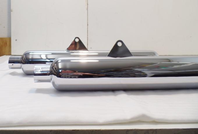 BSA A7/A10 Silencers Swinging Arm 1954-1958 1 1/2" /Pair