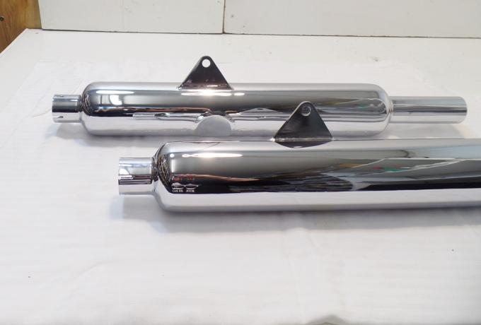 BSA A7/A10 Silencers Swinging Arm 1954-1958 1 1/2" /Pair