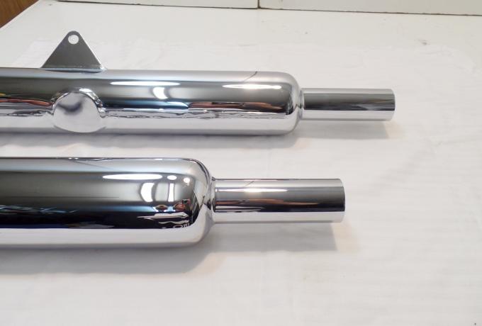 BSA A7/A10 Silencers Swinging Arm 1954-1958 1 1/2" /Pair