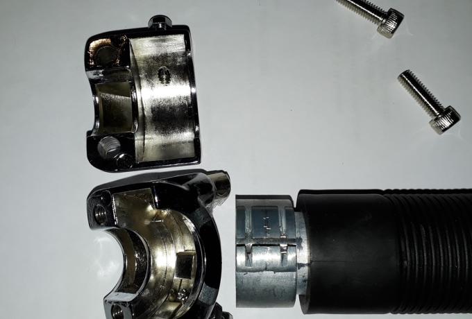 Twist Twin/Throttle Grip with Rubbers Amal Replica 7/8" - 22mm new