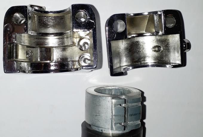 Twist Twin/Throttle Grip with Rubbers Amal Replica 7/8" - 22mm new