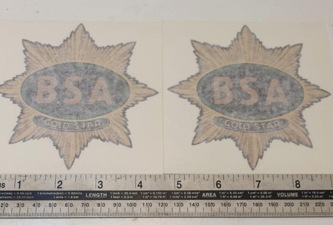 BSA Goldstar Tank Sticker 1938 Pair