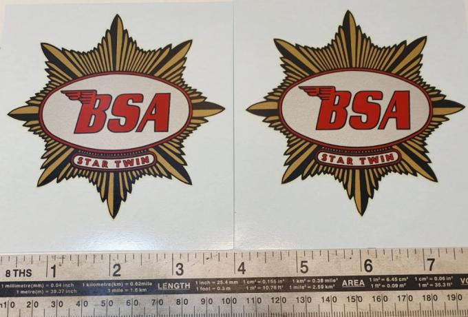 BSA Star Twin 1949/50, Tank Transfer Pair