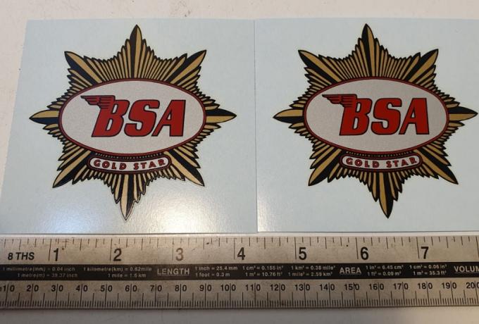 BSA Tank Transfer Gold Star 1949 on Pair