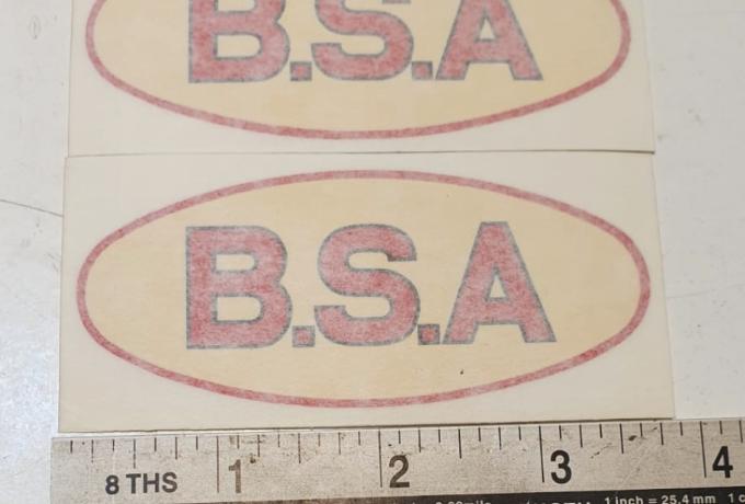 BSA Sticker Tank 1933/39 Pair