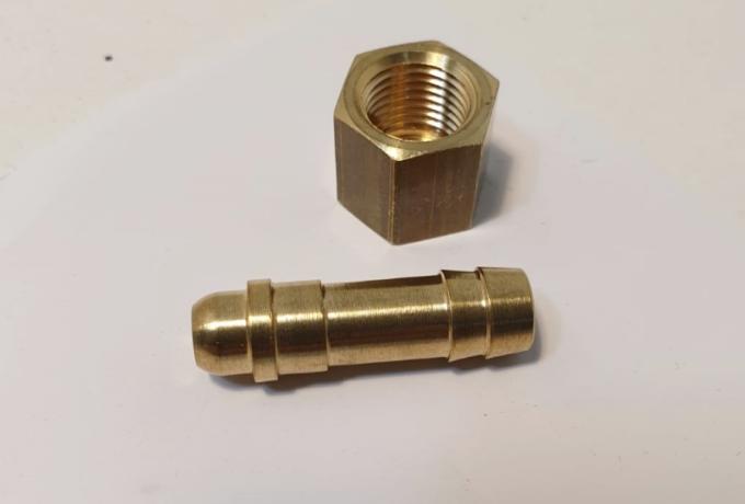 Tube and Nut for Oil Pipe 1/4 BSP 8mm 