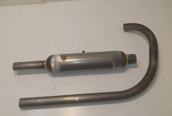 Triumph 350cc 3HW WD Exhaust Pipe and Silencer Unpainted