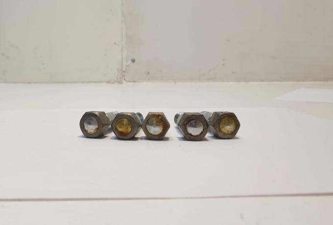 BSA M20.M21 Nut & Stud 1937-1955 NOS Set of 5