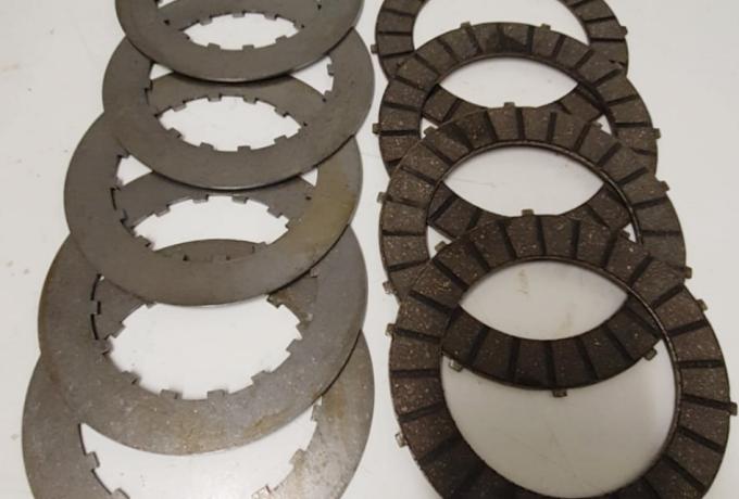 Triumph Clutch Plate Set, steel plate 4x, friction plate 3x