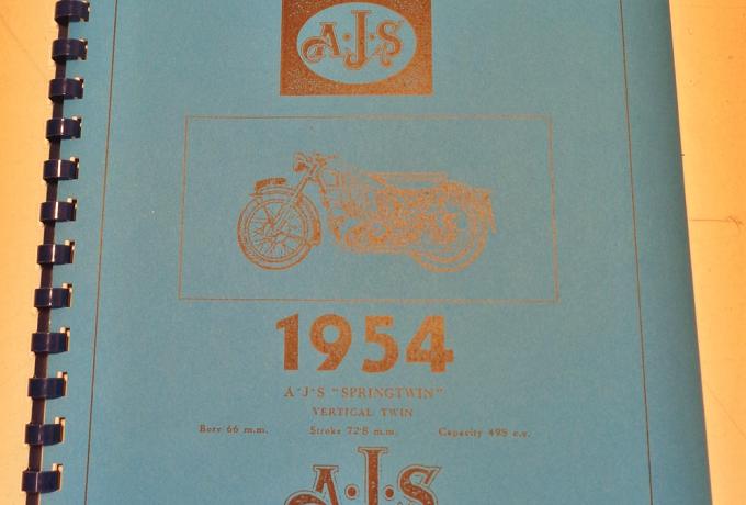Illustrated Spares List AJS 1954