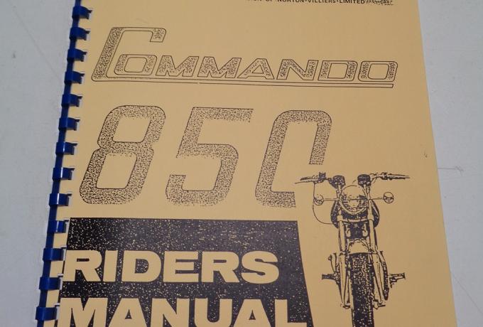 Norton Commando 850 Riders Manual