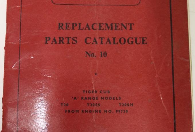 Triumph Tiger Cub Replacement Parts Catalogue No. 10