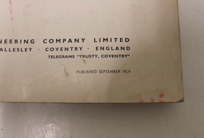 Triumph Tiger Cub Replacement Parts Catalogue No. 10