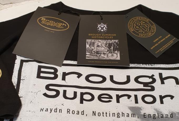 Brough Superior - Henry Cole Distressed Black/White T-Shirt X-Large
