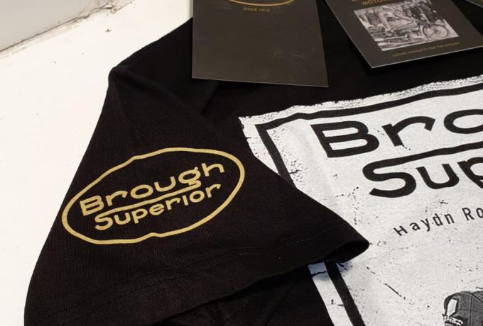 Brough Superior - Henry Cole Distressed Black/White T-Shirt Small