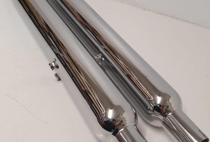 Norton Dominator Silencer 88/99. 500/600 cc 1959-67  1 5/8" Pair